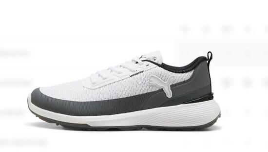 Chaussures de golf Puma Gruve Sport pour hommes, blanches et grises