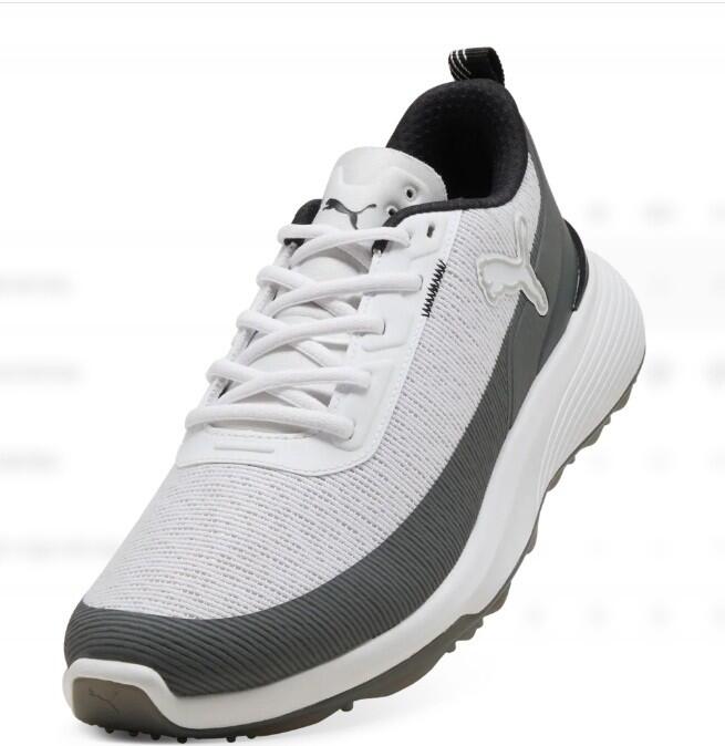 Chaussures de golf Puma Gruve Sport pour hommes, blanches et grises 6/6