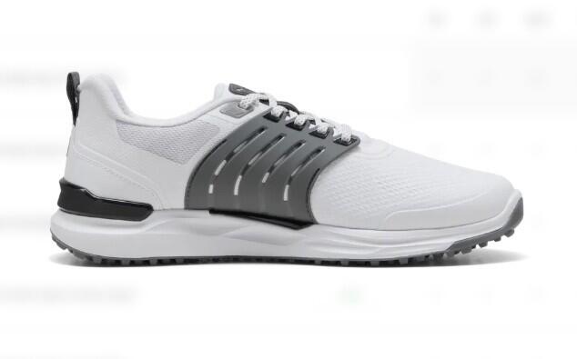 Chaussures de golf pour homme Puma IGNITE Elevate 2, blanches et grises 3/5