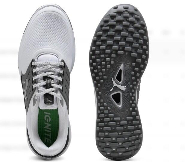 Chaussures de golf pour homme Puma IGNITE Elevate 2, blanches et grises 2/5