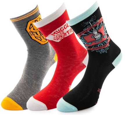 Harry Potter Fantastic Beasts 3er-Pack hohe Socken - Gr. 37-42