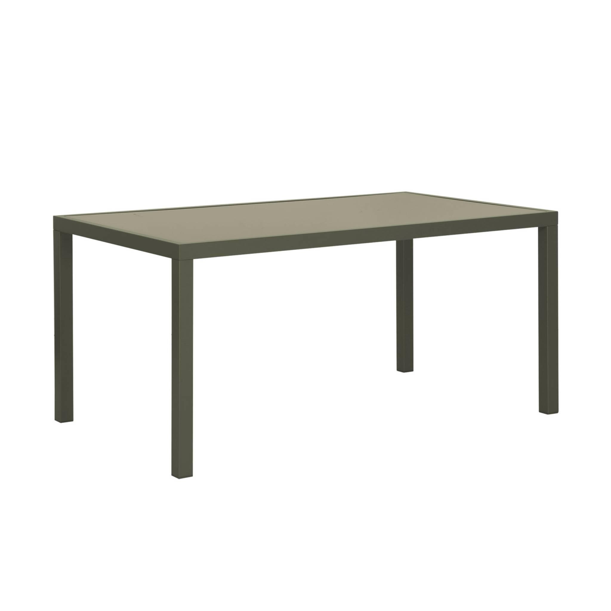 Mesa de jardín de aluminio con 6 sillas de textileno, Verde kaki 3/5