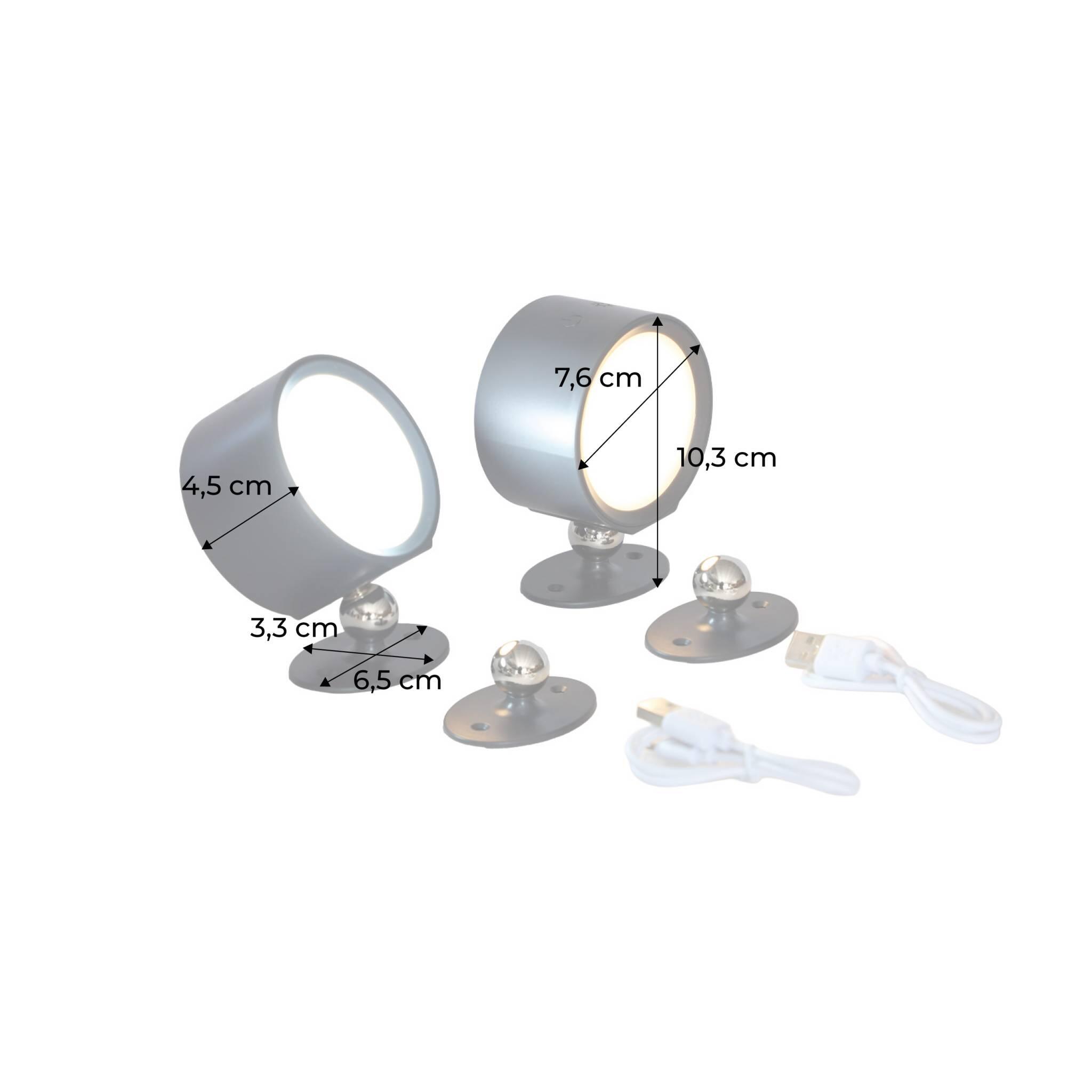 Lámpara recargable para pérgola, set de 2, Antracita 4/5
