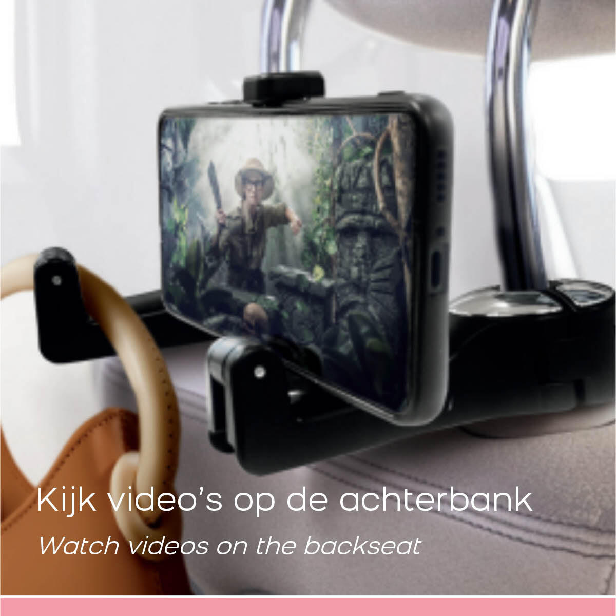 Phoneholder - Supporto smartphone poggiatesta con gancio, set 2 3/5