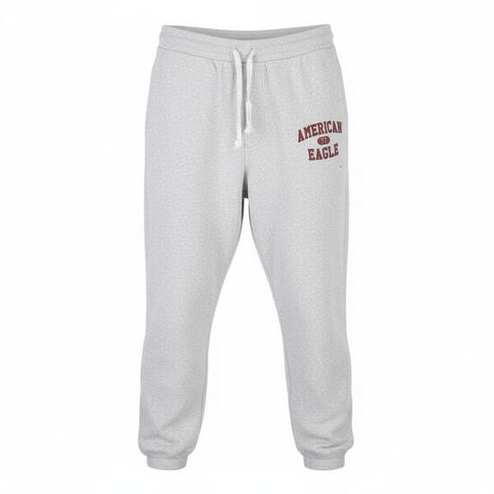 Pantalon de jogging homme American Eagle Outfitters gris chiné avec cordon