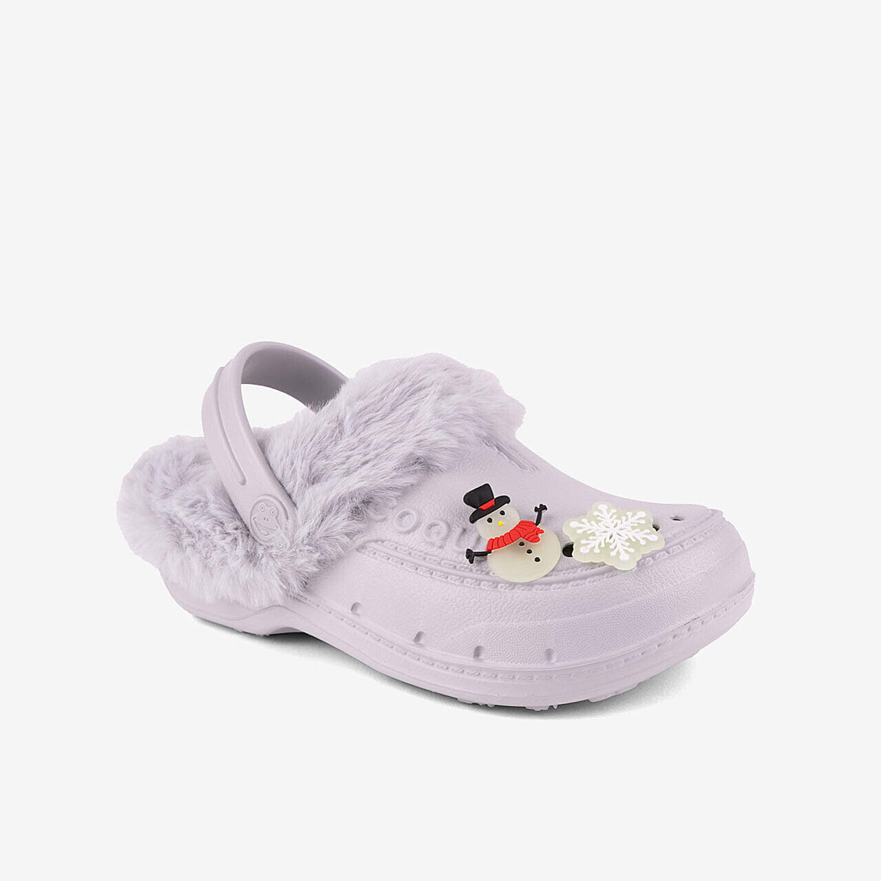 Pantuflas infantiles Husky Coqui gris con forro de pelo sintético 2/3