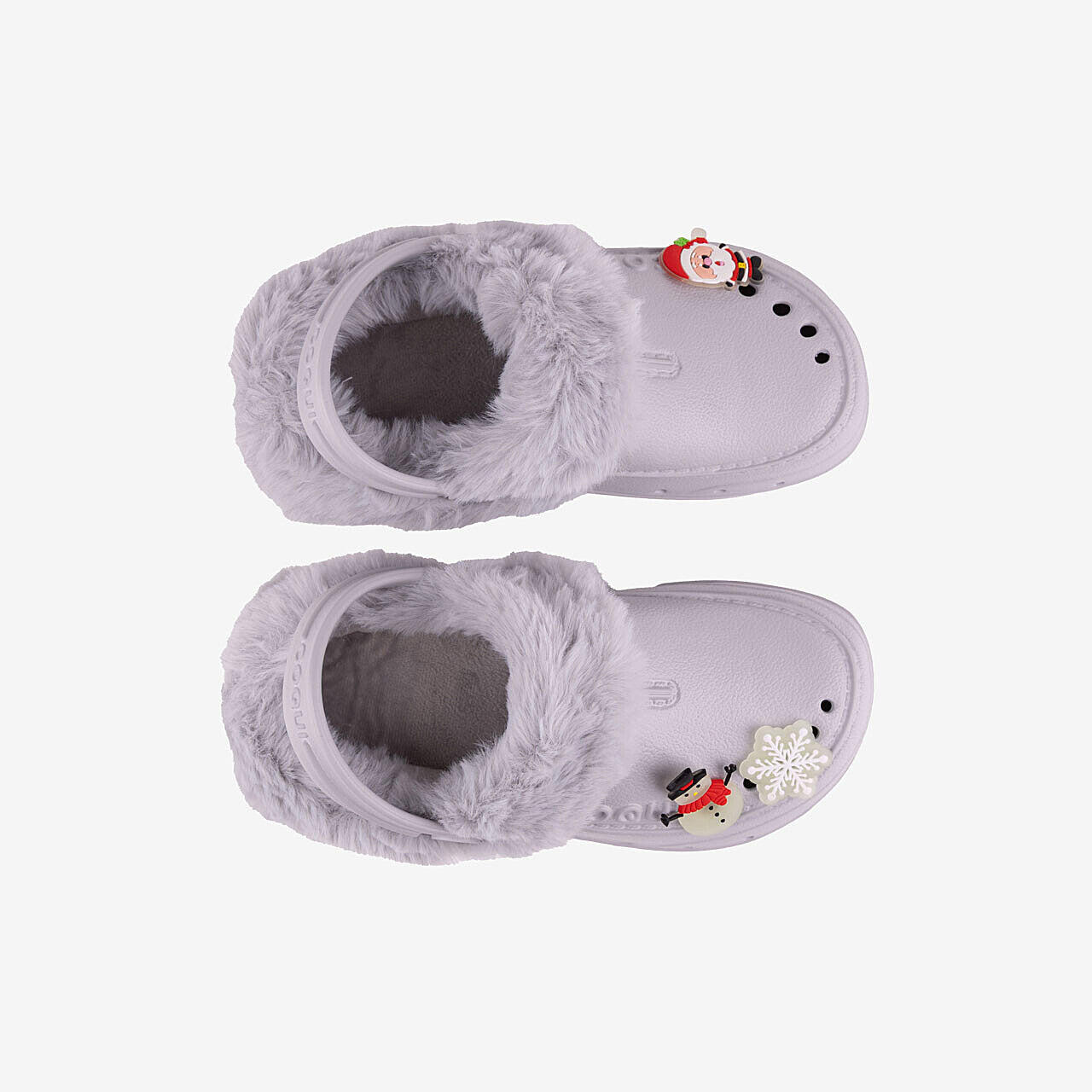 Pantuflas infantiles Husky Coqui gris con forro de pelo sintético 3/3