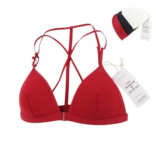 Scandale Reggiseno rosso Triangle - ganci - 3 imbottiture