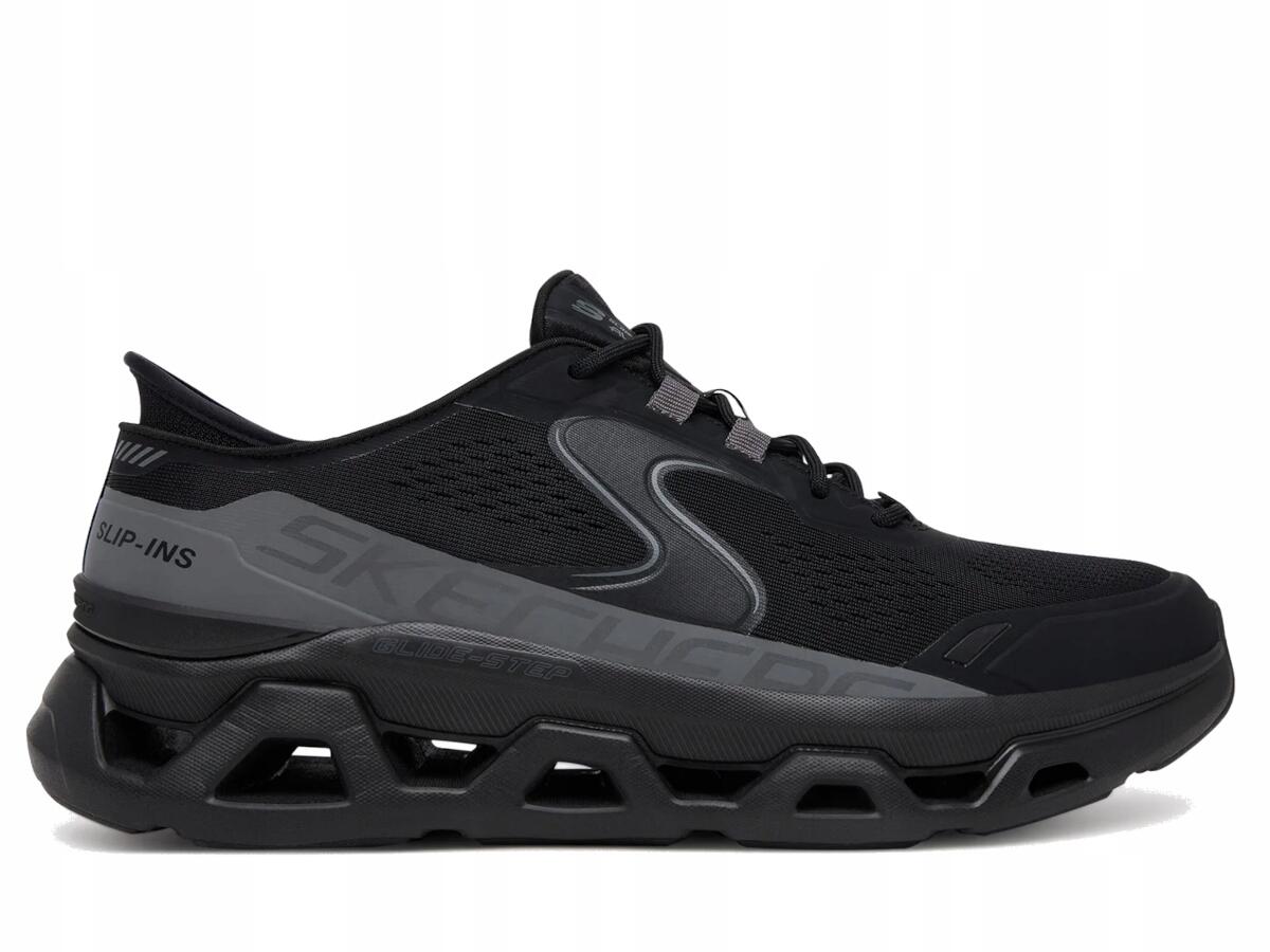 Buty Męskie Skechers Glide-Step Altus Czarne Sportowe Wsuwane 3/7