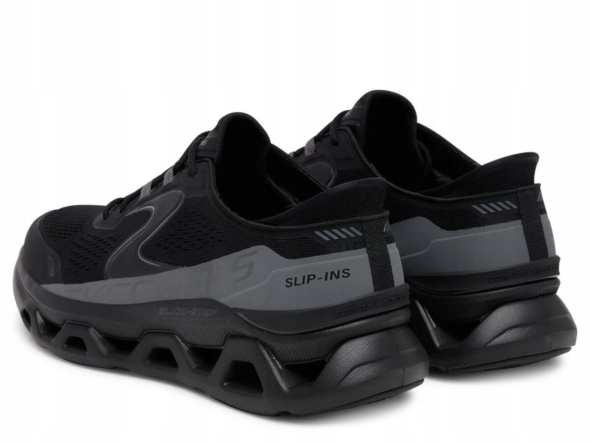 Buty Męskie Skechers Glide-Step Altus Czarne Sportowe Wsuwane 5/7