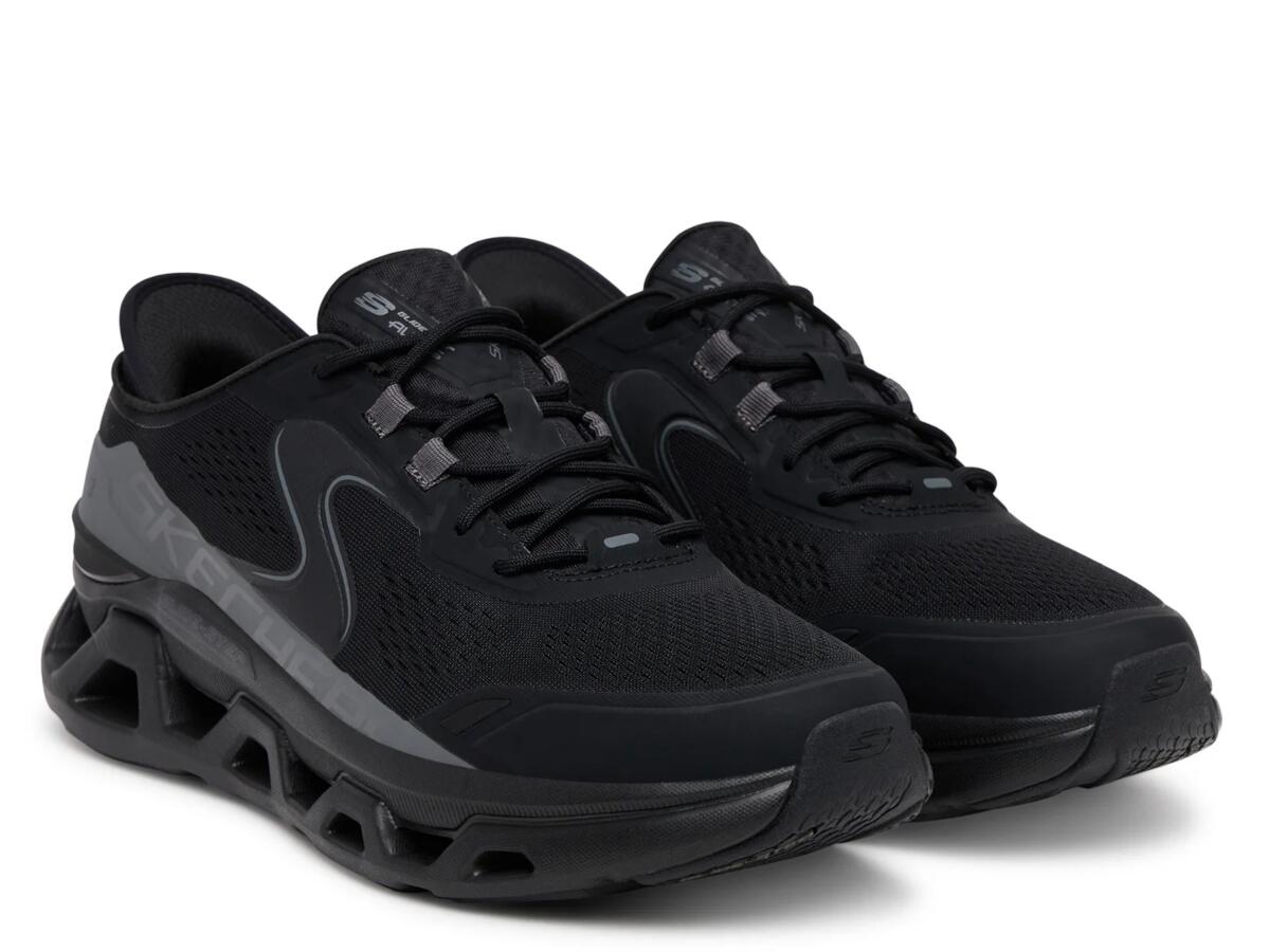 Buty Męskie Skechers Glide-Step Altus Czarne Sportowe Wsuwane 4/7