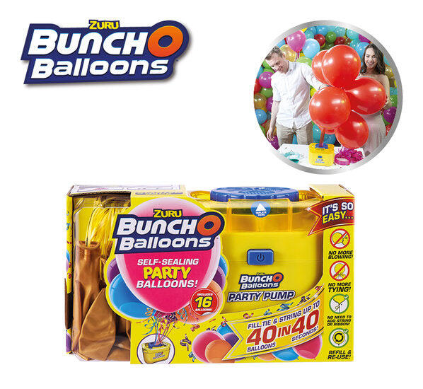 Bunch O Balloons Kit - 16 Palloncini Dorati con Pompa Elettrica 2/4