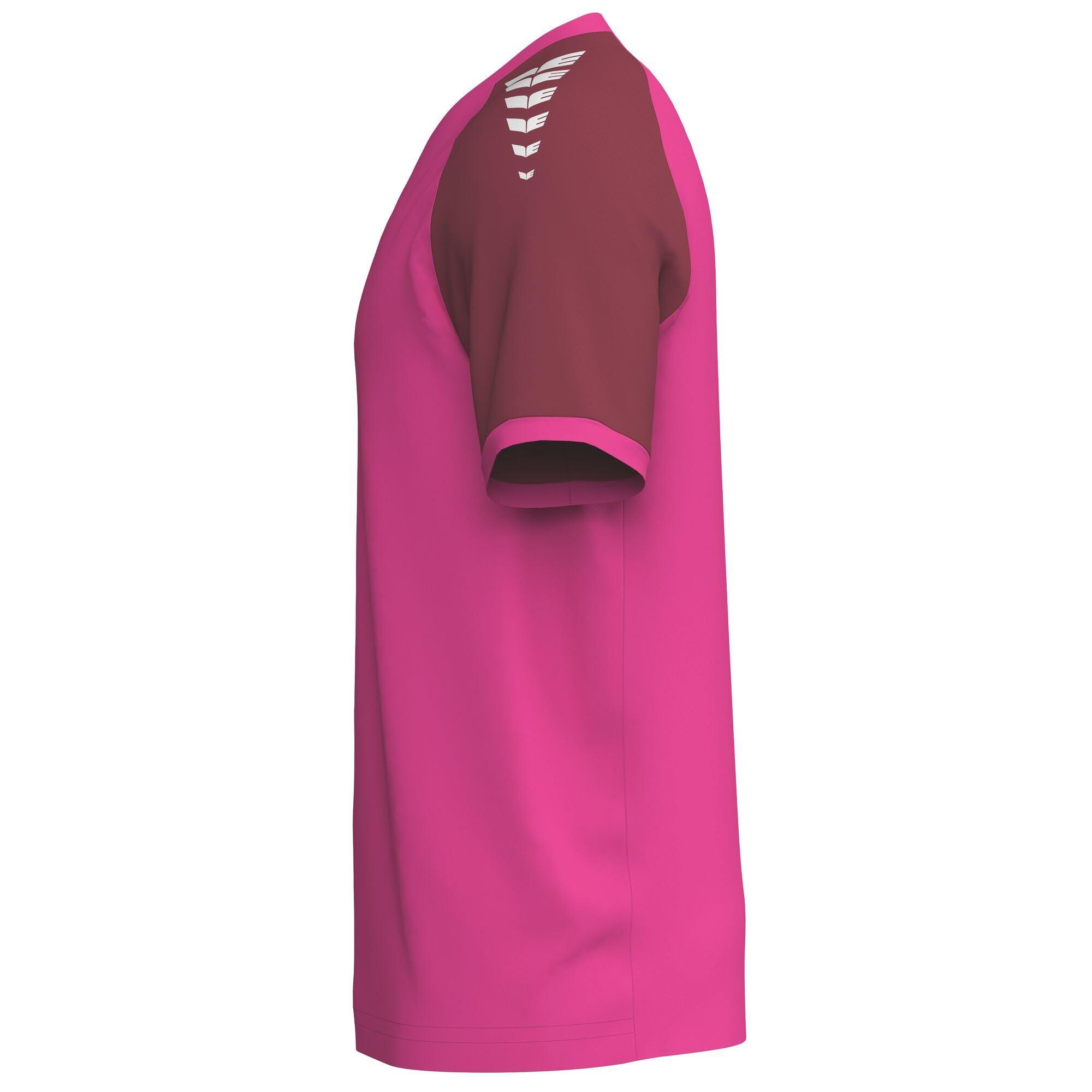Erima Wings Jersey Korte Mouw Junior Roze Glo-Bordeaux 2/3