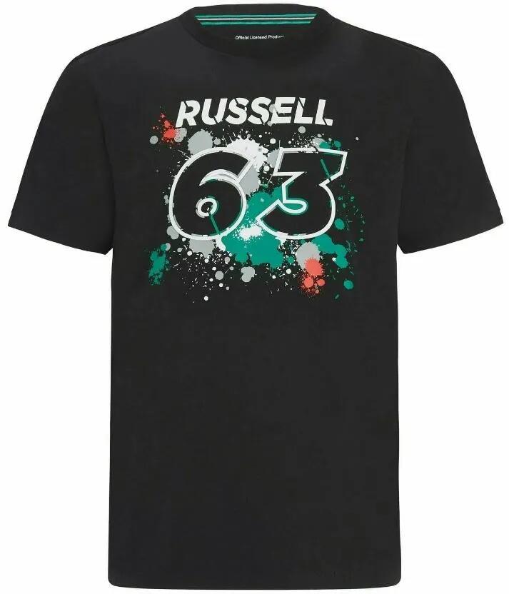 T-shirt homme Mercedes-AMG Petronas F1 George Russell #63, coton bio 1/1