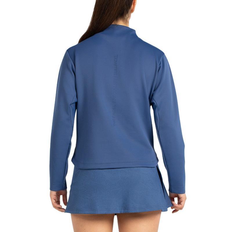 Sweatshirt Bullpadel Culle bleu S - col zippé, manches longues. 4/5