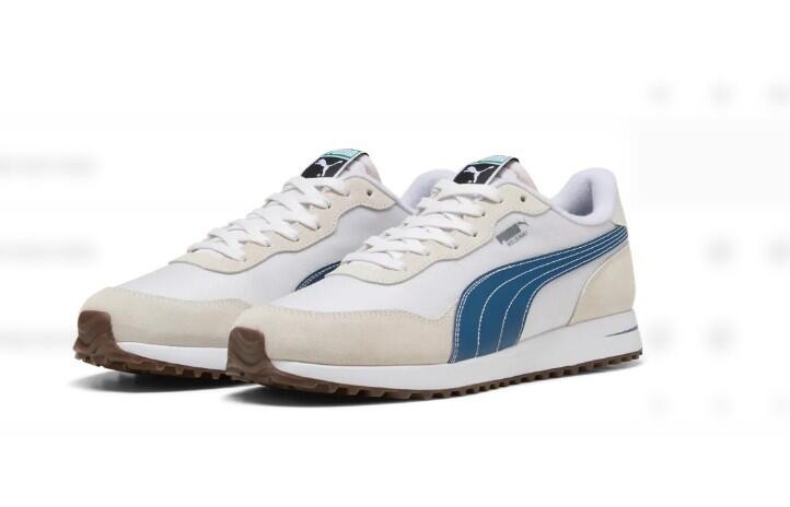 Chaussures de golf pour homme Puma Helsinki G, beige et bleu 2/6