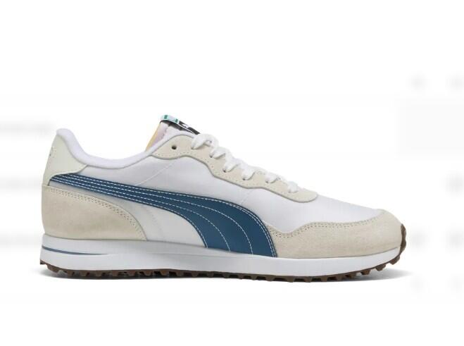 Chaussures de golf pour homme Puma Helsinki G, beige et bleu 4/6
