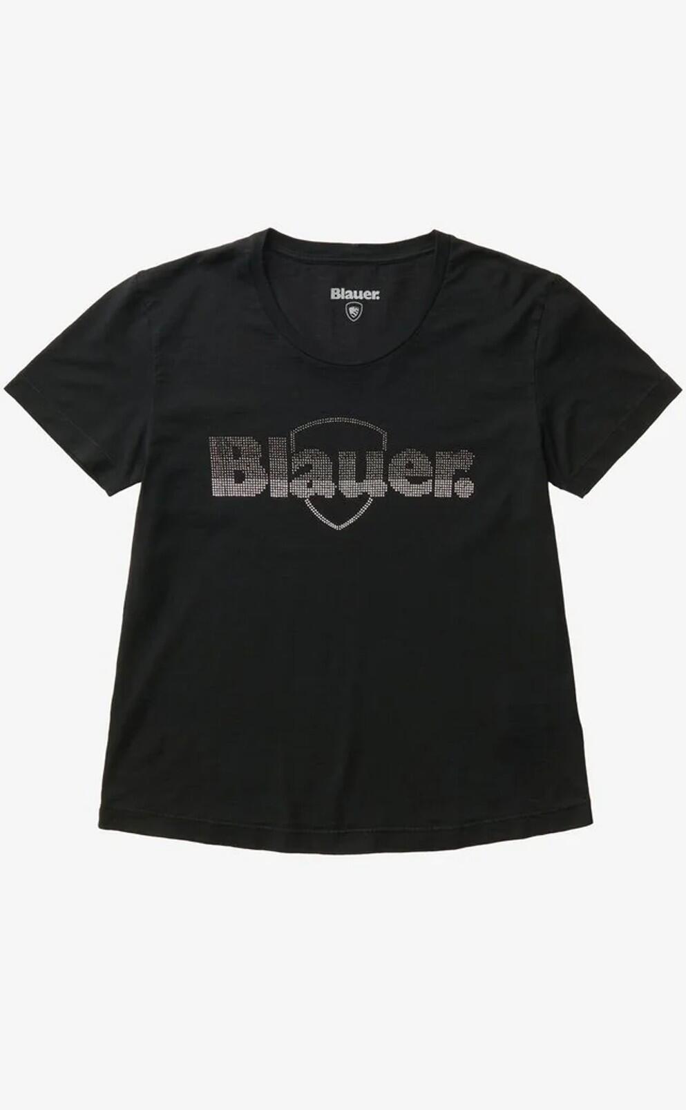BLAUER Blauer USA Damen T-Shirt Logo Glitter GRAHAM T-SHIRT Black 3/5