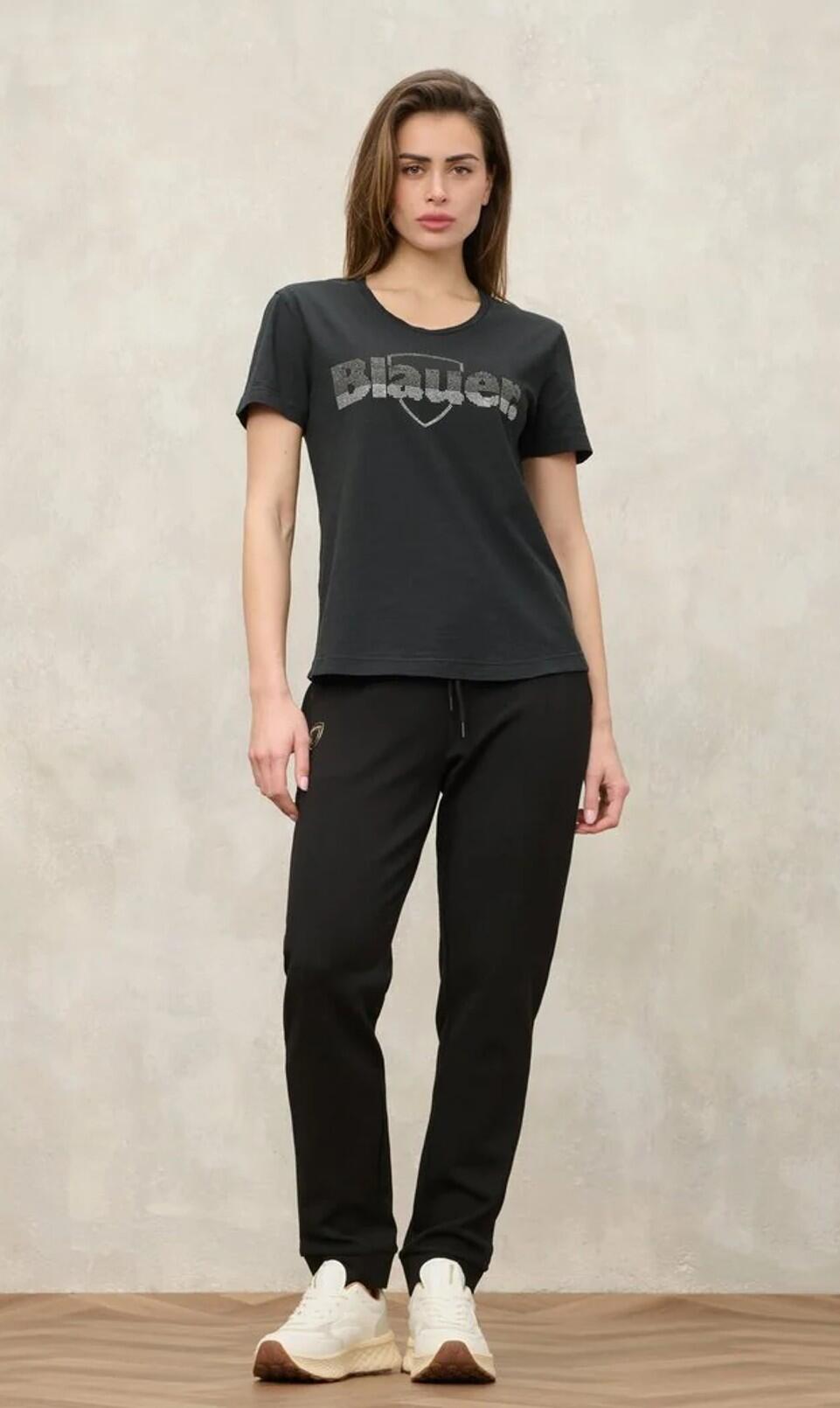 BLAUER Blauer USA Damen T-Shirt Logo Glitter GRAHAM T-SHIRT Black 2/5