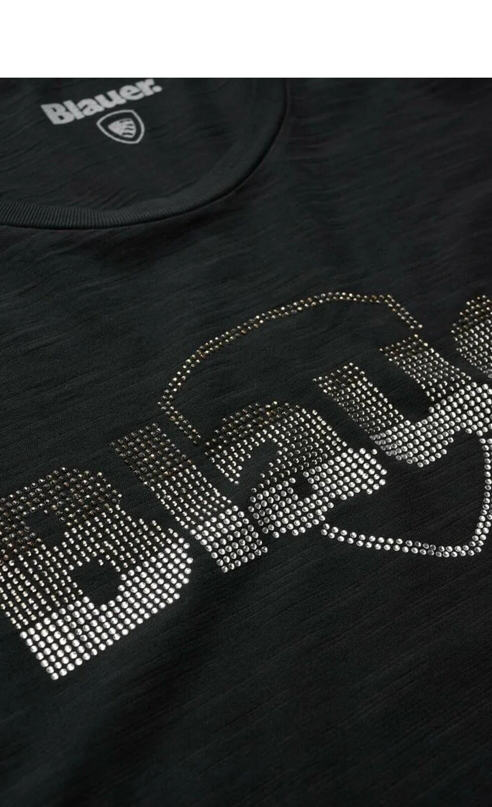 BLAUER Blauer USA Damen T-Shirt Logo Glitter GRAHAM T-SHIRT Black 5/5