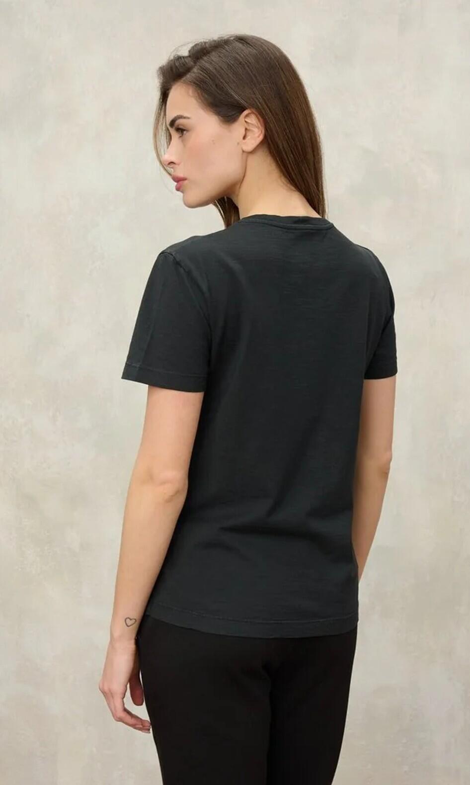 BLAUER Blauer USA Damen T-Shirt Logo Glitter GRAHAM T-SHIRT Black 4/5