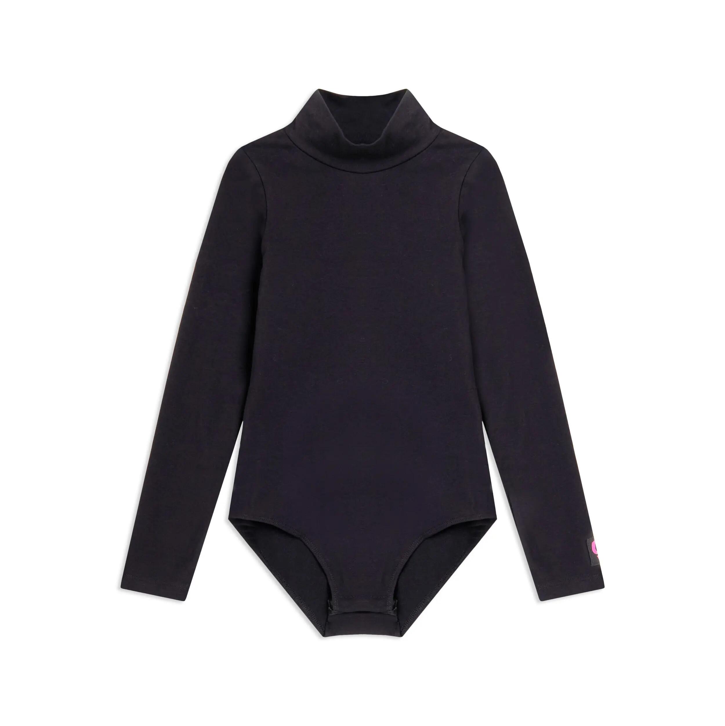 Body junior de cuello perkins de algodón elástico 1/3