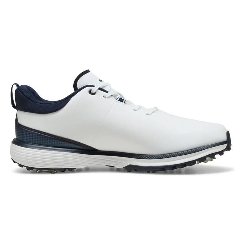 Chaussures de golf Puma Fusion Grip ST pour homme, blanches et bleu marine 3/5