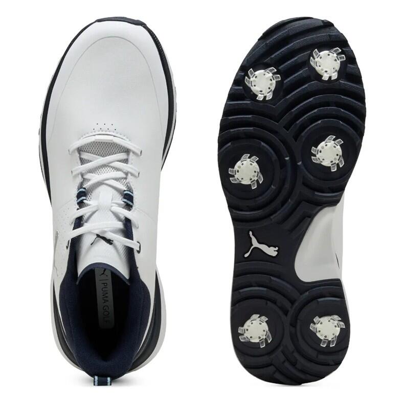 Chaussures de golf Puma Fusion Grip ST pour homme, blanches et bleu marine 2/5