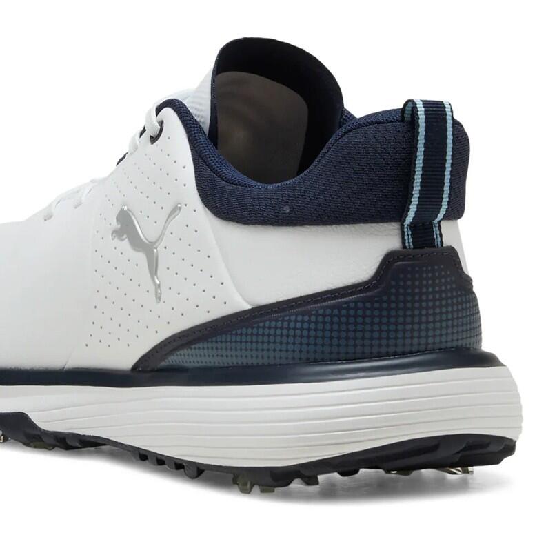 Chaussures de golf Puma Fusion Grip ST pour homme, blanches et bleu marine 5/5