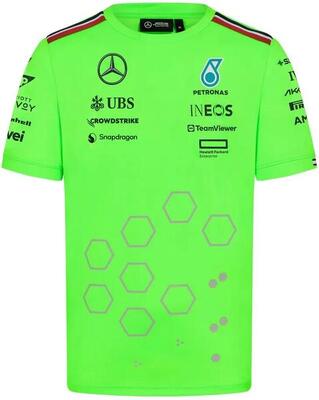 Mercedes-amg petronas f1 set up groen t-shirt voor heren