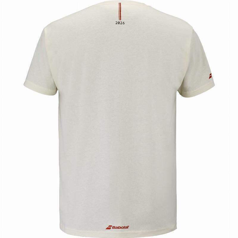 Camiseta Babolat Exercise Message Crema 3/5