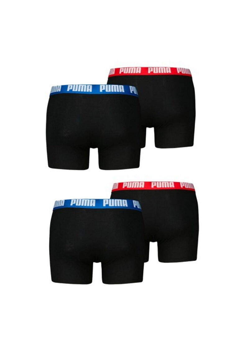 PUMA Puma Herren Boxershorts Organically 4er Pack Black / Blue / Red 2/3