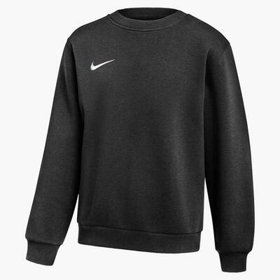 Nike y nk park26 flc crew - zwarte fleece crewneck met witte details