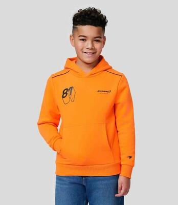 Mclaren jr driver hoodie kindersweatshirt oranje