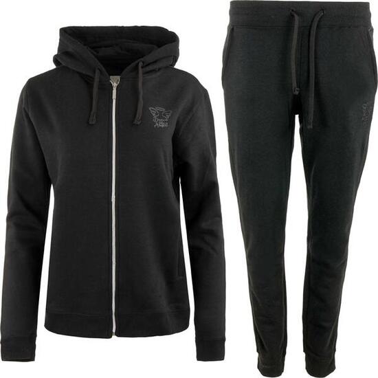 Zestaw damski Athl. dpt Susy Black - bluza z kapturem i spodnie dresowe L