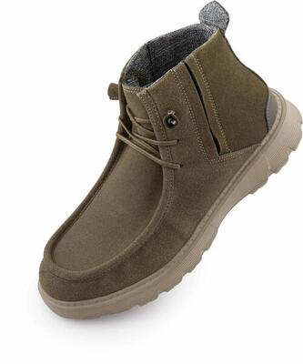 Woz stuart herenschoenen 111 taupe bruin - enkellaarsjes met veters