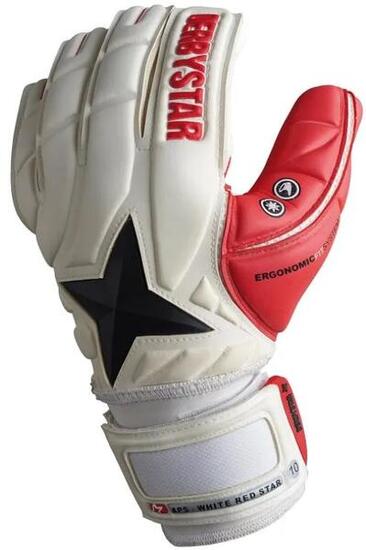 Gants de gardien Derbystar APS blanc rouge - coupe Grip 3 mm