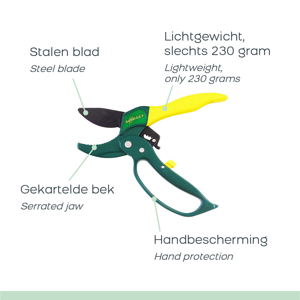 Gardirex - Sécateur à enclume léger 3/5