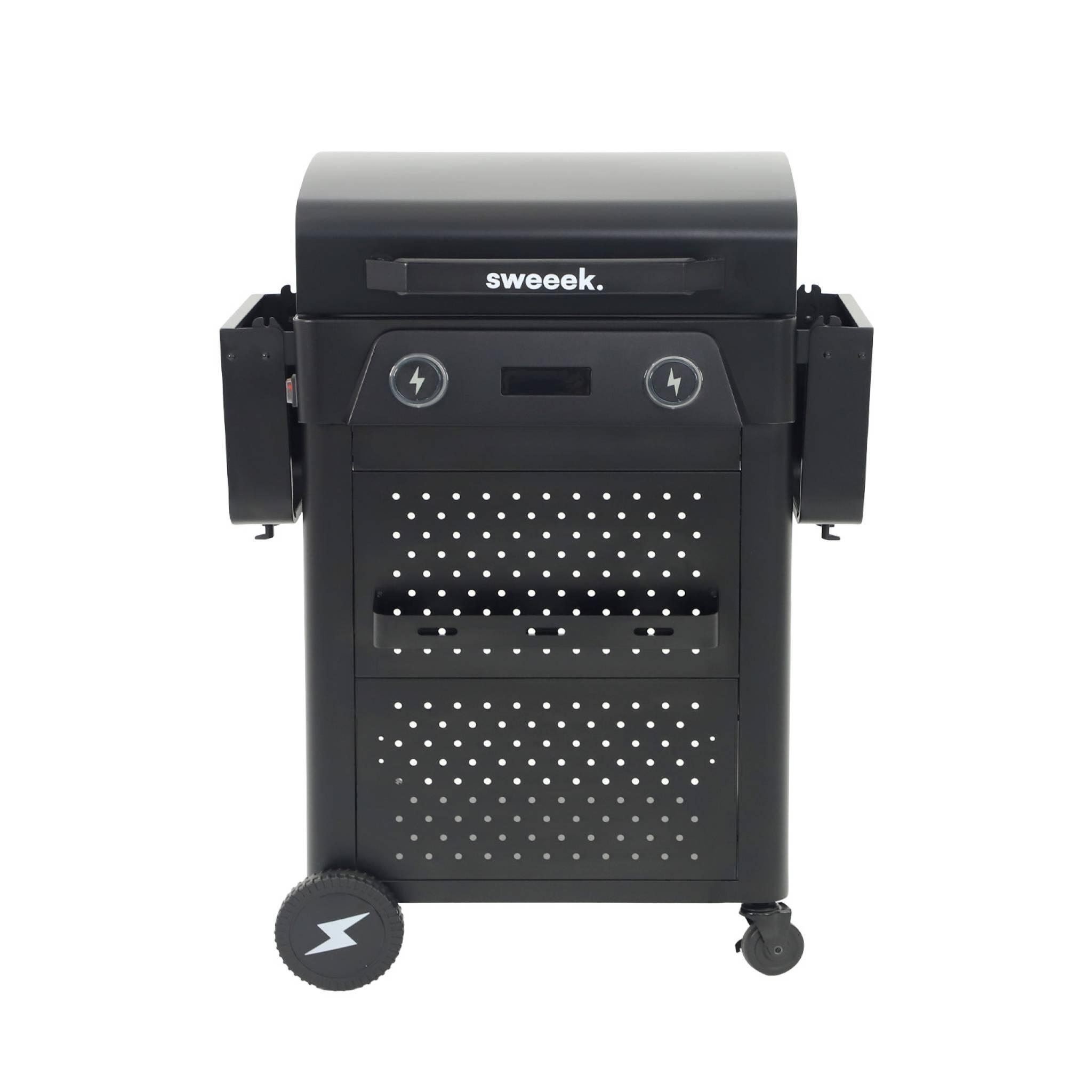 Barbacoa eléctrica de acero esmaltado 2 quemadores 2300 W, Negro 5/5