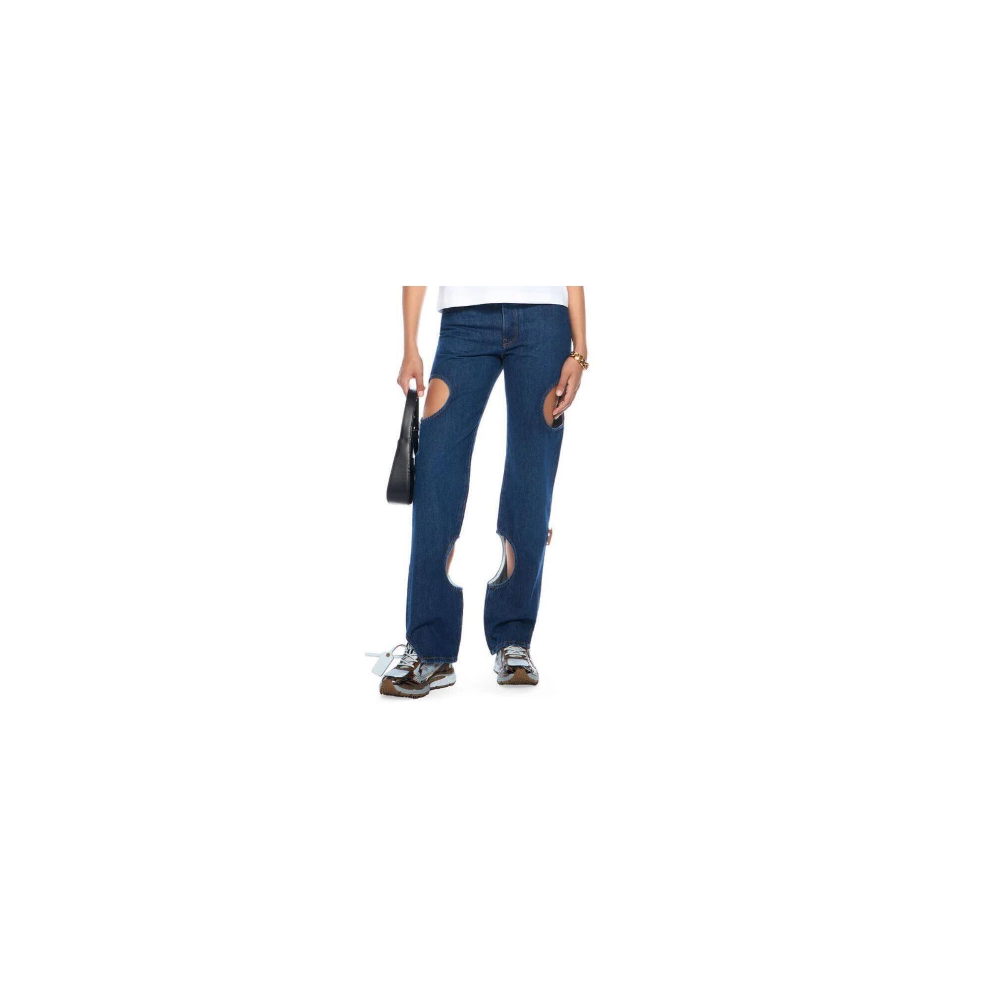 Blugi femei Meteor denim albastru, talie înaltă W26, button fly