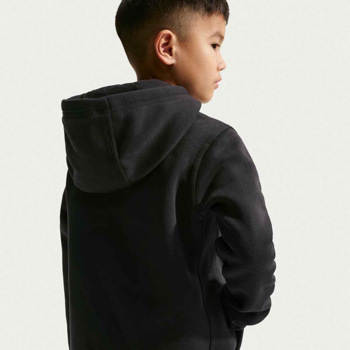 Felpa con cappuccio junior ( fleece) nike nero 2/6