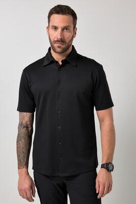 Heren overhemd outdoor korte mouwen techjersey quickdry modern fit