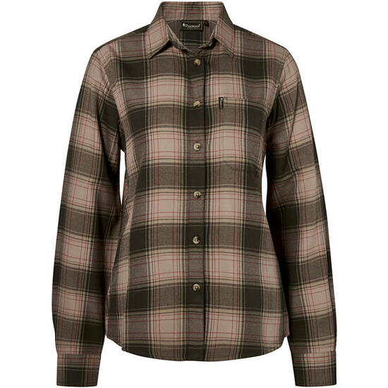 Pinewood Finnveden Forest Flannel Shirt Damen (Olive/D.Green) Größe L