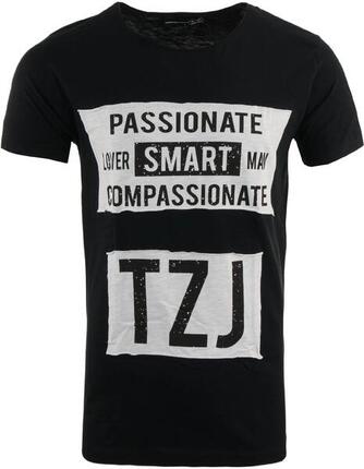 Męska koszulka Tazzio T-shirt Ss z nadrukiem czarna