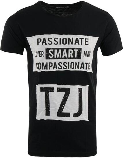 Męska koszulka Tazzio T-shirt Ss z nadrukiem czarna