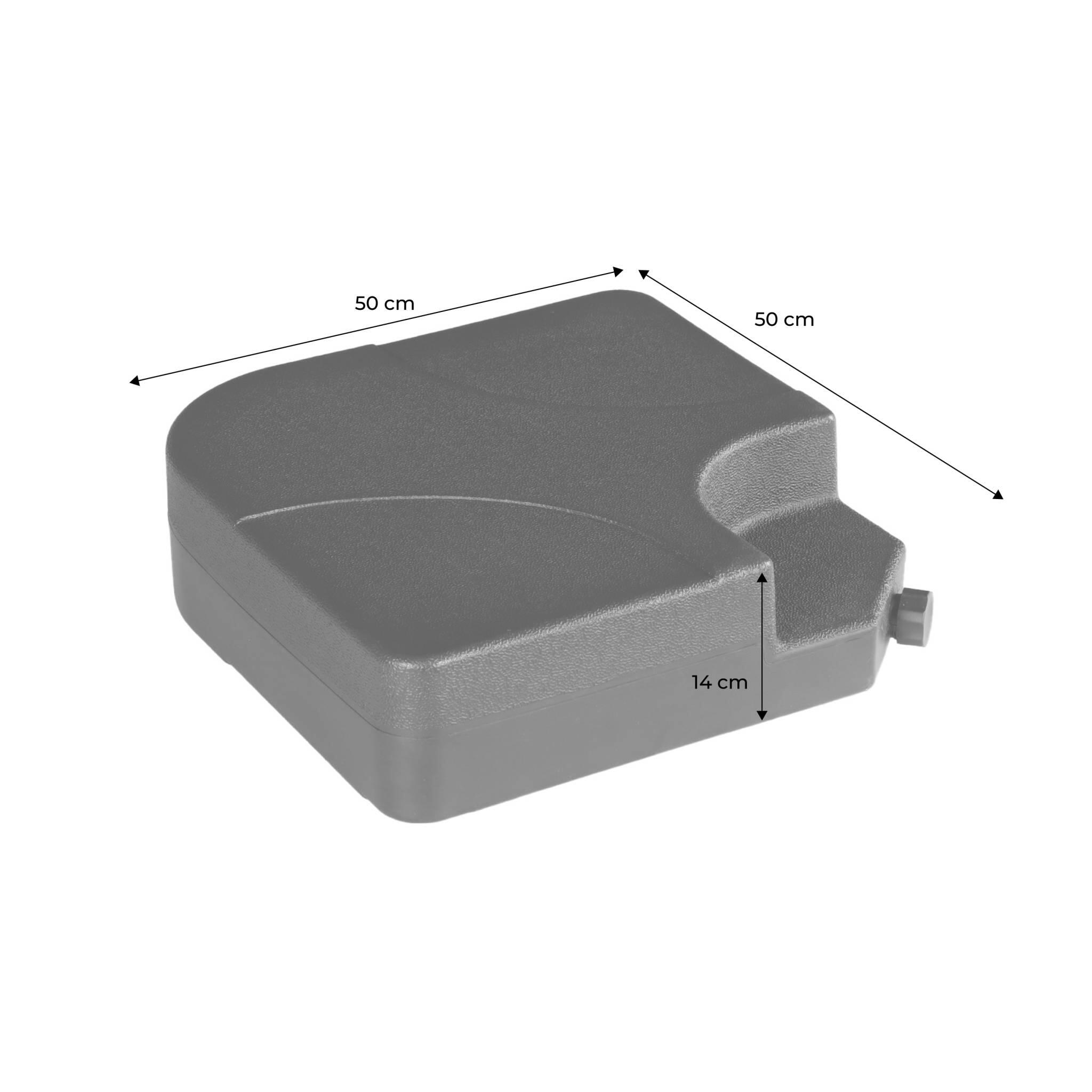Base com peso para guarda-sol, 120L, Preto 4/4