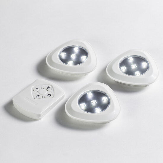 Tri Bright - 3 spoturi LED wireless cu telecomandă