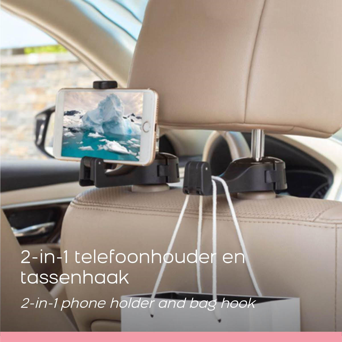 Phoneholder – Multifunctionele telefoonhouder en bagagehaak 2/5