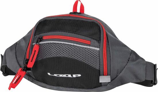 Sac banane unisexe Loap Tula noir-rouge Noir