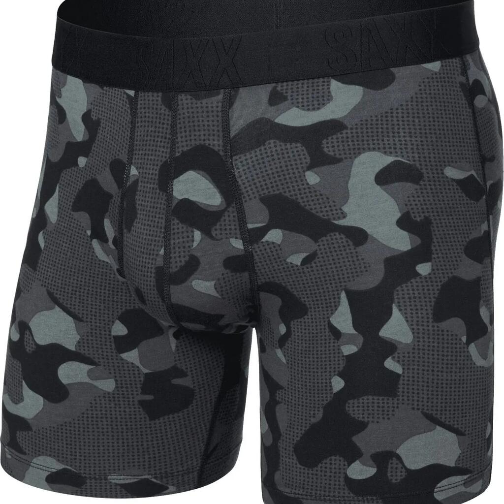 Saxx DropTemp Cooling Cotton Brief Fly Boxer Shorts, Gray, Men's
